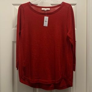 Loft Crew Neck Sweater (M-Red) NWT